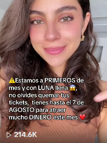 ⚠️Estamos a PRIMEROS de mes y con LUNA llena 🌕, no olvides quemar tus tickets, tienes hasta el 7 de AGOSTO para atraer mucho DINERO este mes ❤️
